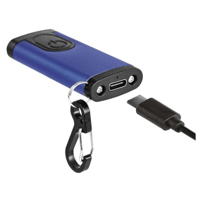 Uzlādējams mini LED lukturītis - atslēgu piekariņš, 100 lm, 12 gab., vitrīna