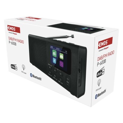 Portatīvais radio ar Bluetooth, DAB / DAB+ / FM, melns