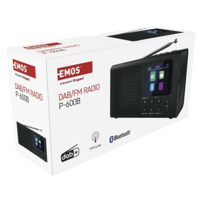 Portatīvais radio ar Bluetooth, DAB / DAB+ / FM, melns