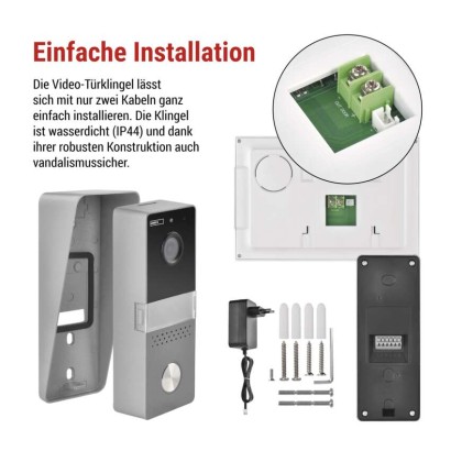 EM-04Z 2WIRE Heim-Video-Türsprechset mit WiFi