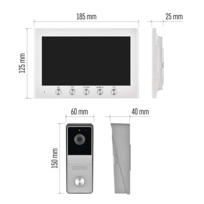 EM-04Z 2WIRE Heim-Video-Türsprechset mit WiFi