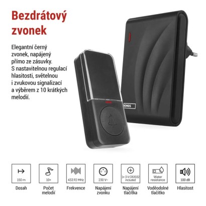 Domovní bezdrátový zvonek P5727N do zásuvky