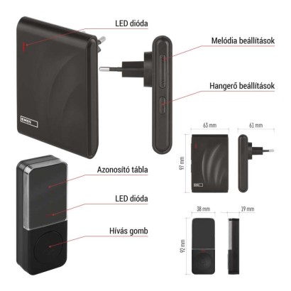 Vezeték nélküli csengő P5727N