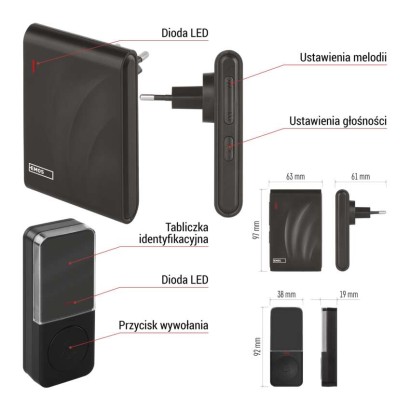 Dzwonek bezprzewodowy do drzwi P5727N