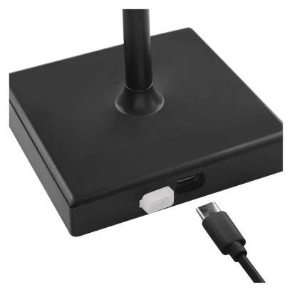 EMOS Katie LED asztali lámpa, újratölthető, fekete