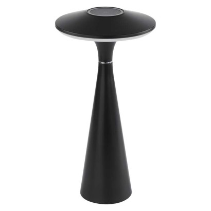 LED stolní lampa JASON, nabíjecí, černá