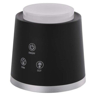 LED stolná lampa ABBIE, dobíjacia, čierna