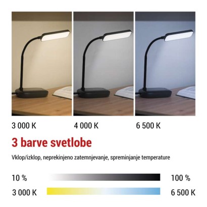 Namizna LED svetilka MOLLY črna
