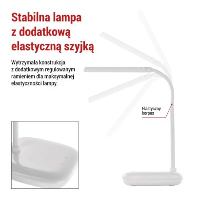 Lampa biurkowa LED MOLLY biała