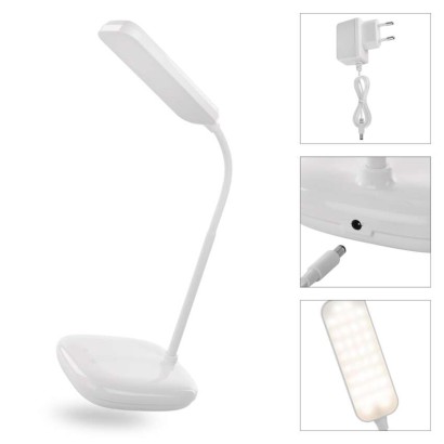 LED stolná lampa MOLLY, biela