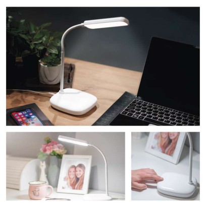 LED stolná lampa MOLLY, biela