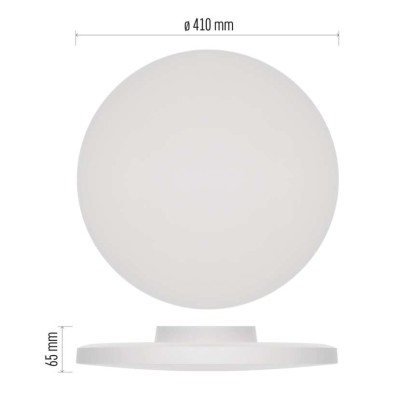 LED-Anbauleuchte DIONI rund, weiß, 32W, mit Farbtemperatur-Änderung