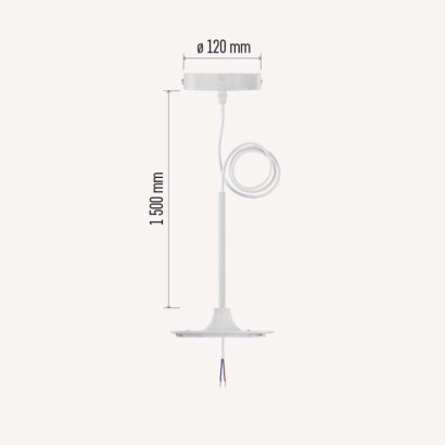 Závesná súprava pre led svietidlá biely