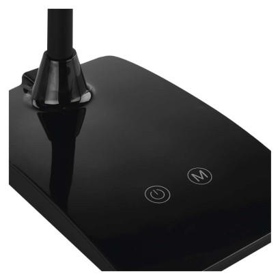 LED stolná lampa Eddy, čierna