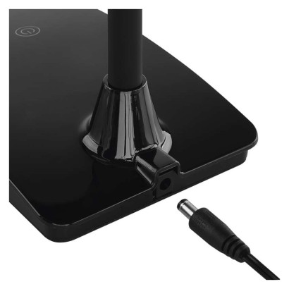 LED stolná lampa Eddy, čierna