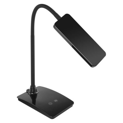 LED stolná lampa Eddy, čierna
