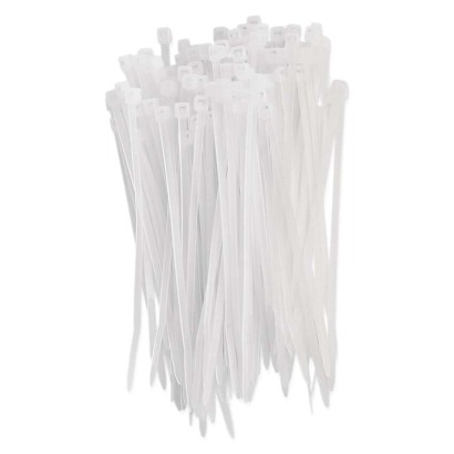 Stahovací páska 100×2,5 mm, bílá, 100 ks