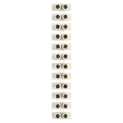 Šroubová svorkovnice 12× 2,5–4 mm2, 450 V, bílá