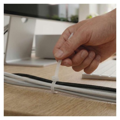 Stahovací páska 150×3,5 mm, bílá, 100 ks