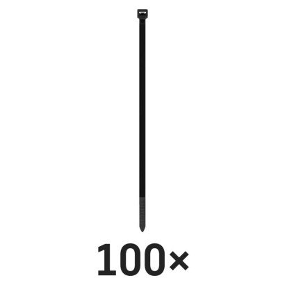 Stahovací páska 200×3,5 mm, černá, 100 ks