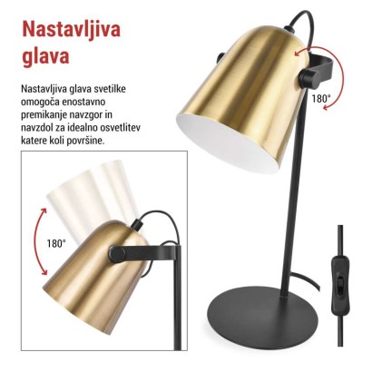 Namizna svetilka NINA zlata