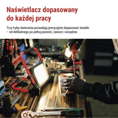 Przenośny naświetlacz LED ACCO ładowalny 35W zimna biel