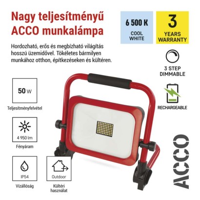 EMOS Profi LED reflektor ACCO 50W 5000lm IP54 hideg fehér