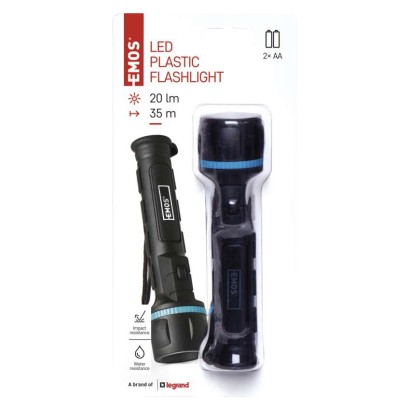 Latarka gumowa 3x LED 20 lm 2x AA