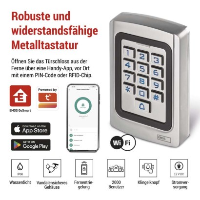 GoSmart Metall Codeschloss IP-006AX, WiFi