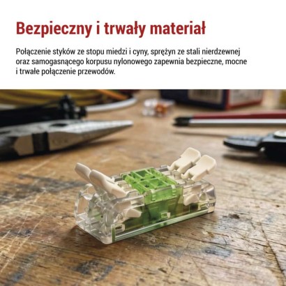 Liniowa złączka z dźwigniami 4× 0,2–4 mm2, 10 szt