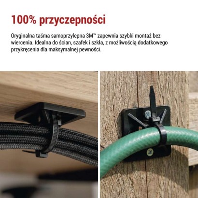 Samoprzylepna podstawka 30×30, czarna, 25 szt