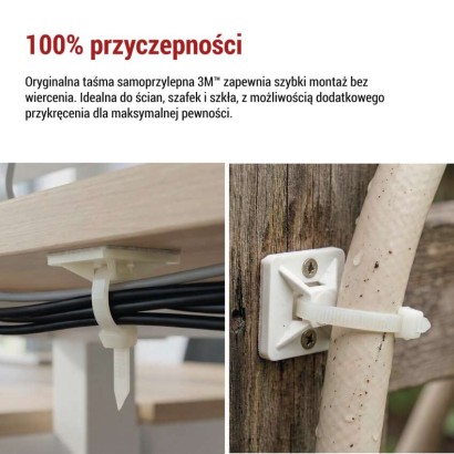 Samoprzylepna podstawka 30×30, biała, 25 szt