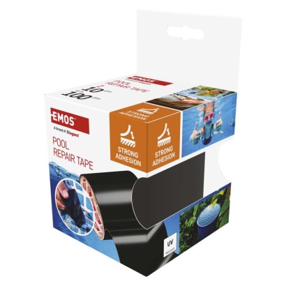 Reparaturklebeband für Schwimmbecken, 1 m × 100 mm, schwarz
