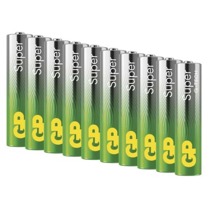 Alkalická batéria GP Super LR03 (AAA), 10 ks