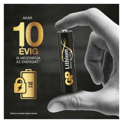 GP Lítium elem HR03 (AAA) 2db/bliszter
