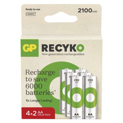 GP Akumulatorek ReCyko 2100 AA (HR6) 6PP /*MPP