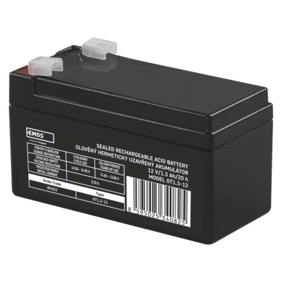 Wartungsfreier Blei-Akku 12 V/1,3 Ah, faston 4,7 mm