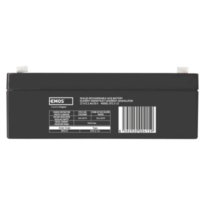 Wartungsfreier Blei-Akku 12 V/2,2 Ah, faston 4,7 mm