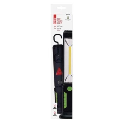 COB LED + LED uzlādējama lampa darbam P4525, 500 lm, 2000 mAh