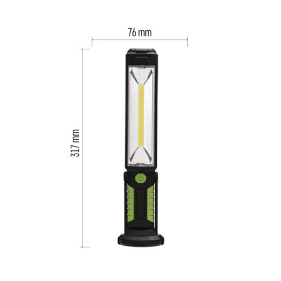 COB LED + LED uzlādējama lampa darbam P4525, 500 lm, 2000 mAh