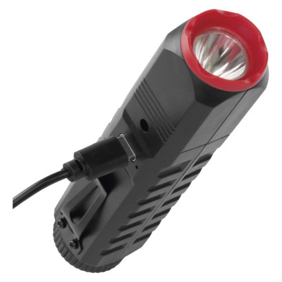 Wiederaufladbare LED-Taschenlampe aus Kunststoff P4720, 120 lm, 10 STCK., display box