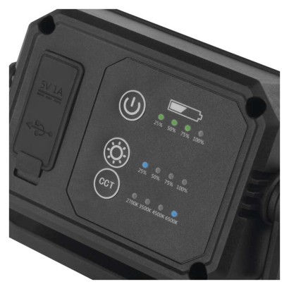 COB LED uzlādējama lampa darbam P4542, 900 lm, 4400 mAh