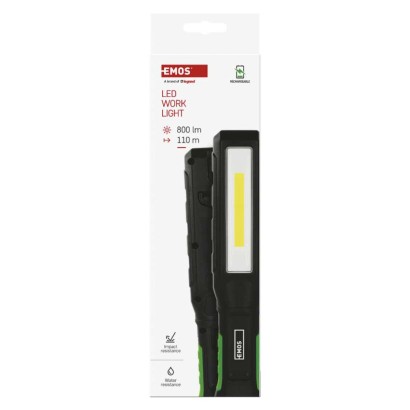 COB LED+LED uzlādējams lukturītis P4544, 800 lm, 2000 mAh