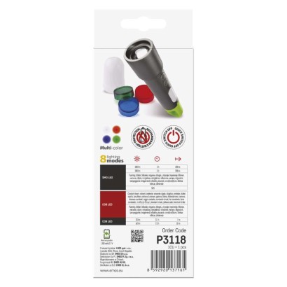 Ročna LED svetilka, 600 lm, 1 200 mAh, kovinska