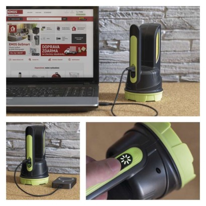 EMOS Akkumulátoros LED lámpa 210 lm, 1 800 mAh
