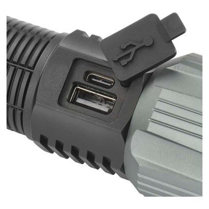 Latarka metalowa LED 3000 lm, 5000 mAh, ładowalna