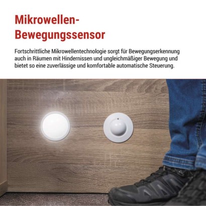 Mikrowellensensor (Bewegungsmelder) IP20 1200 W, weiß