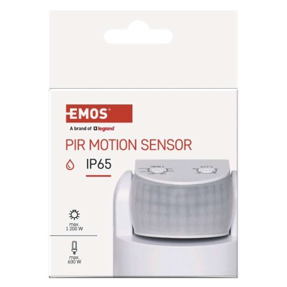 Bewegungsmelder (PIR-Sensor) IP65 1200W Weiss