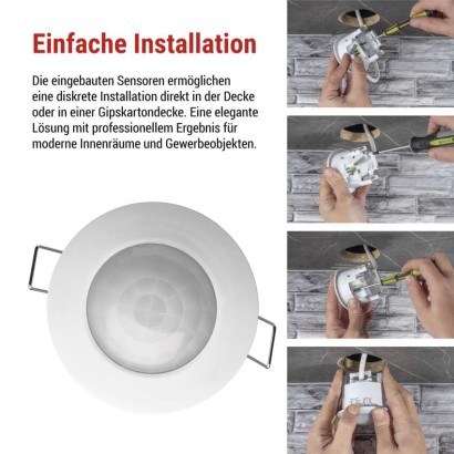 Bewegungsmelder (PIR-Sensor) IP20 1200W Weiss