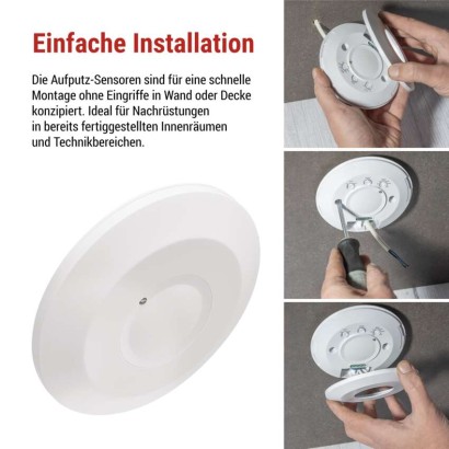 Mikrowellensensor (Bewegungsmelder) IP20 2000W, weiß